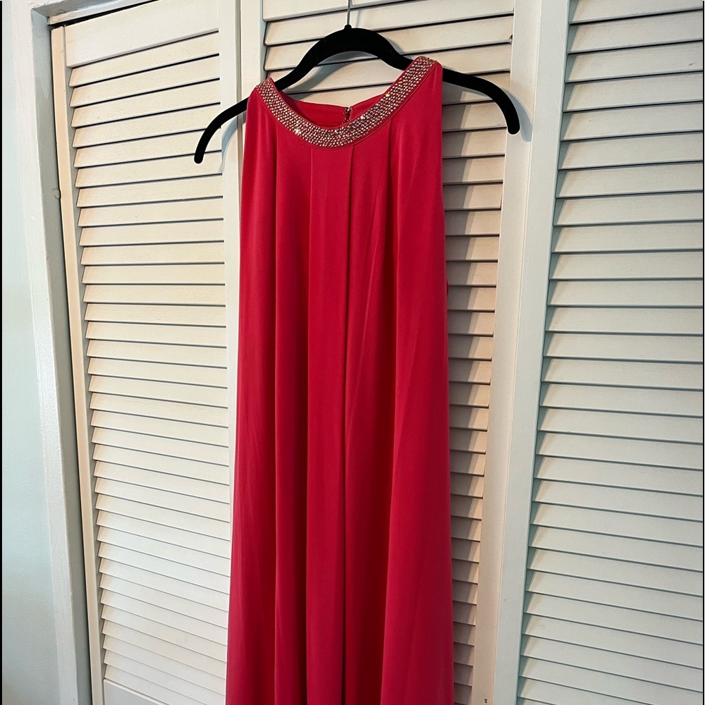 Woman’s A line Swing dress by Calvin Klein. Hot, hot! summer coral.